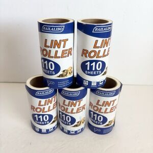 5 Bailalibo Lint Roller Refill 110 Sheets Per Roll Pet Hair Remover NO HANDLE
